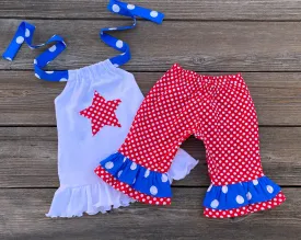 4th Of July Patriotic Top & Capris