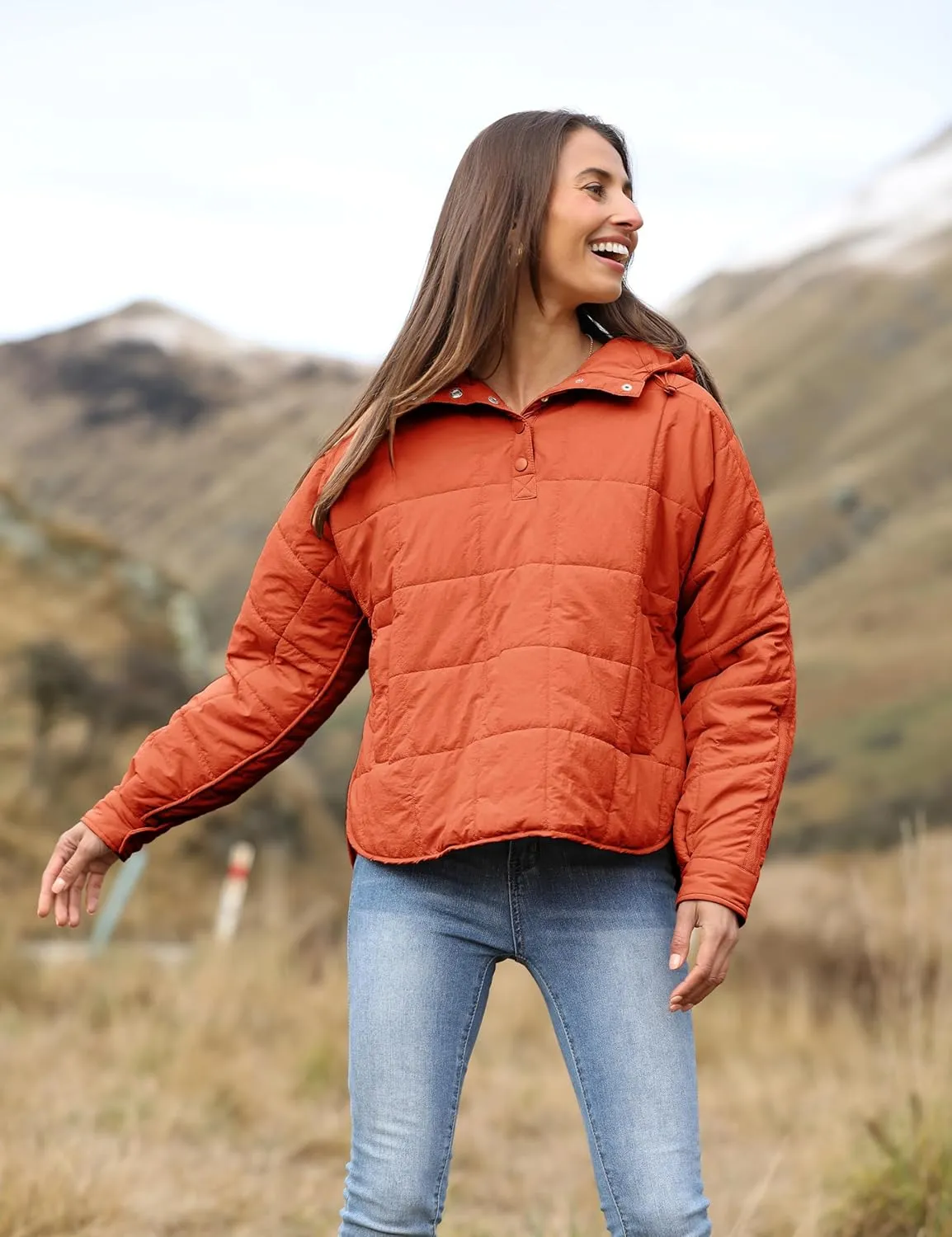 AMEBELLE Women's Oversized Hooded Puffer Jacket Quilted Jackets for Women Lightweight Winter Warm Padded Hoodies Coat