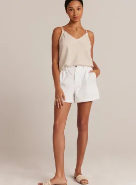 BEL Callie Ruffle Short in White