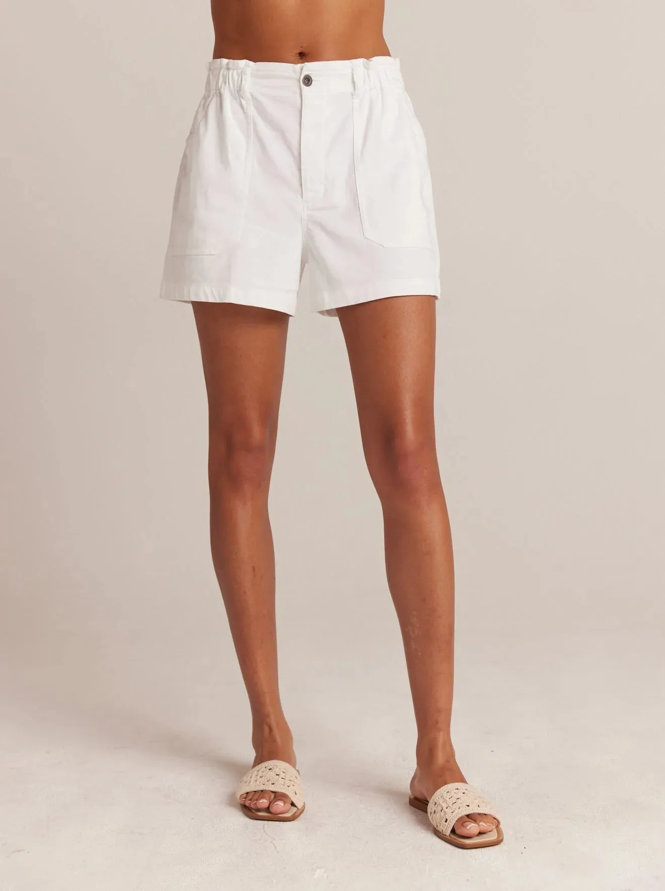 BEL Callie Ruffle Short in White