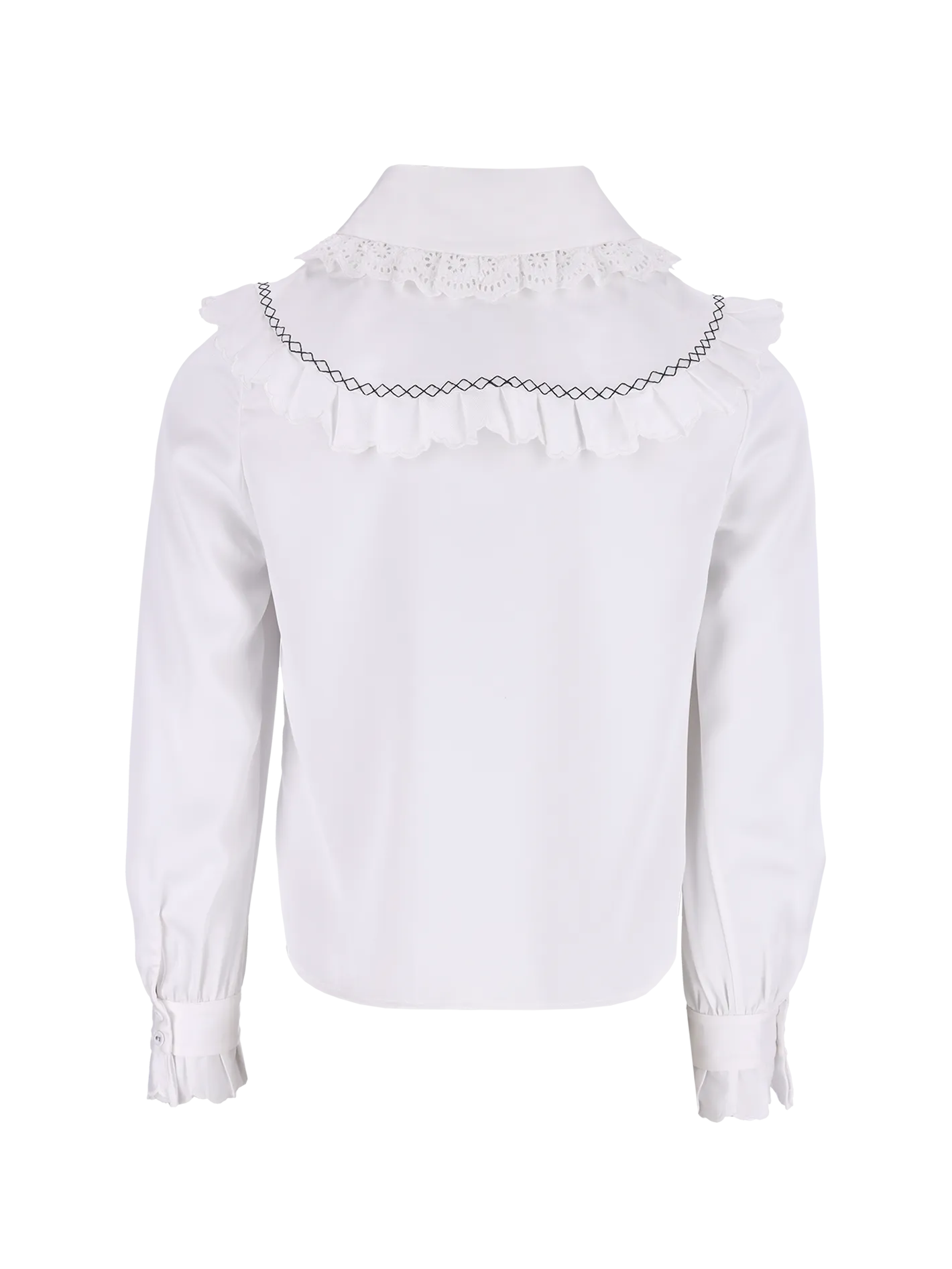 broderie-anglaise ruffled blouse