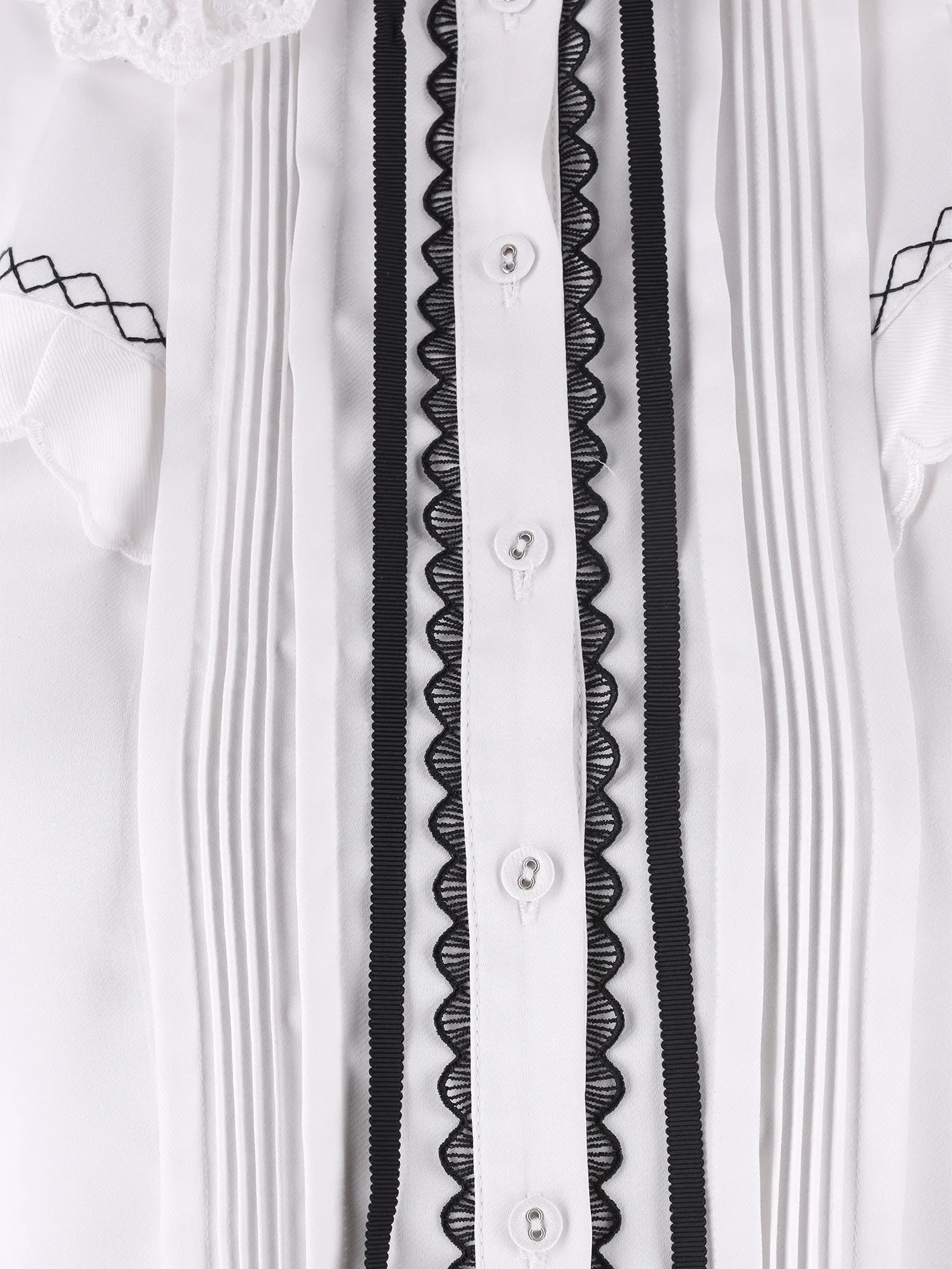 broderie-anglaise ruffled blouse