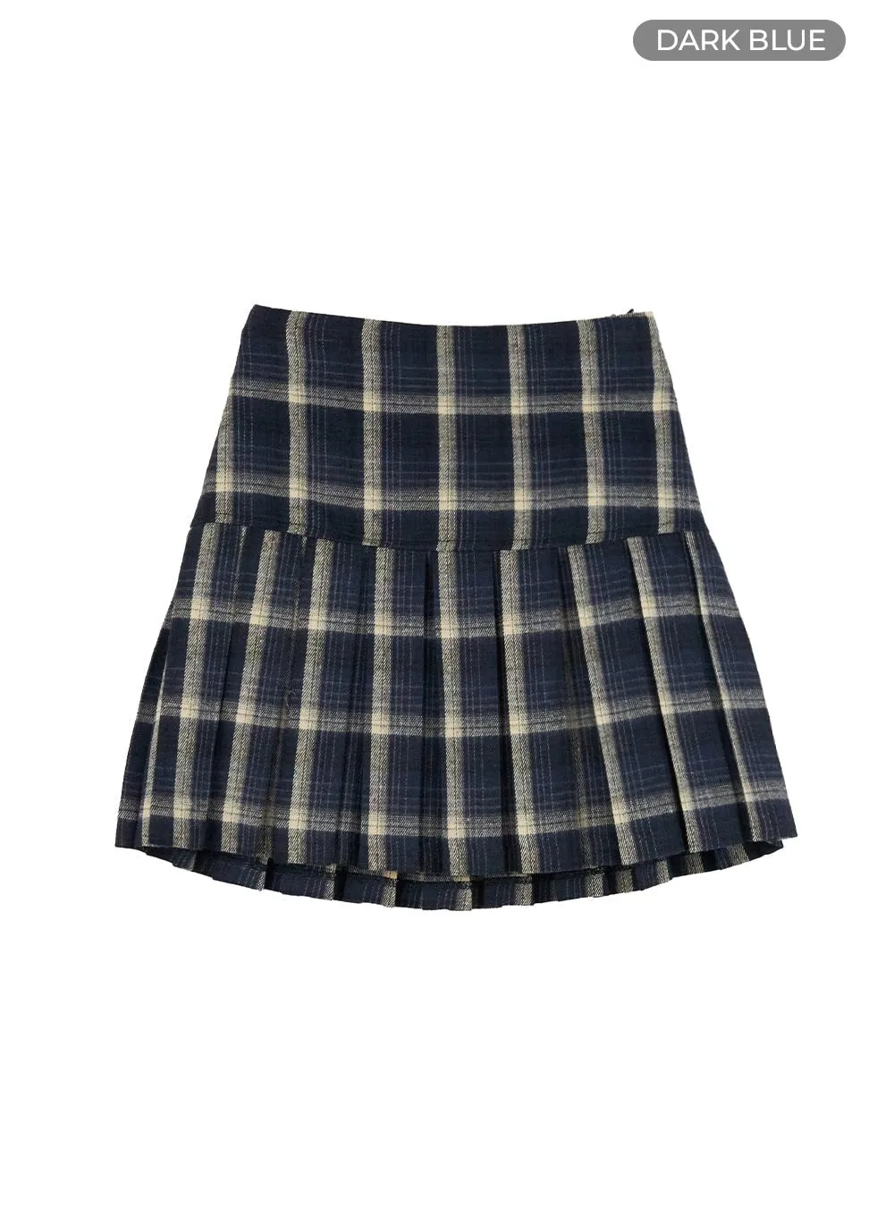 Classic Checkered Pleat Skirt OS411