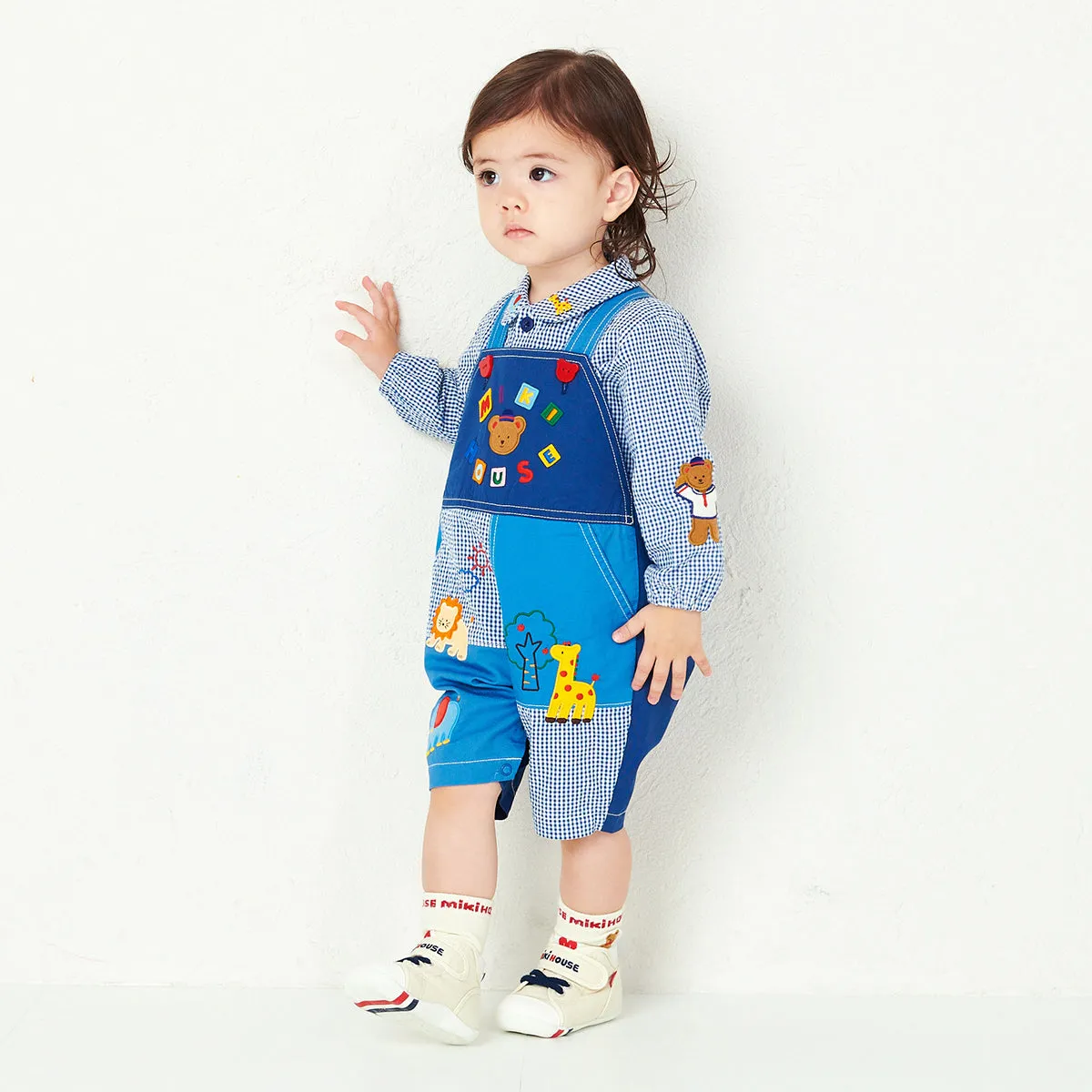 Classic MIKI HOUSE Bear Gingham Blouse