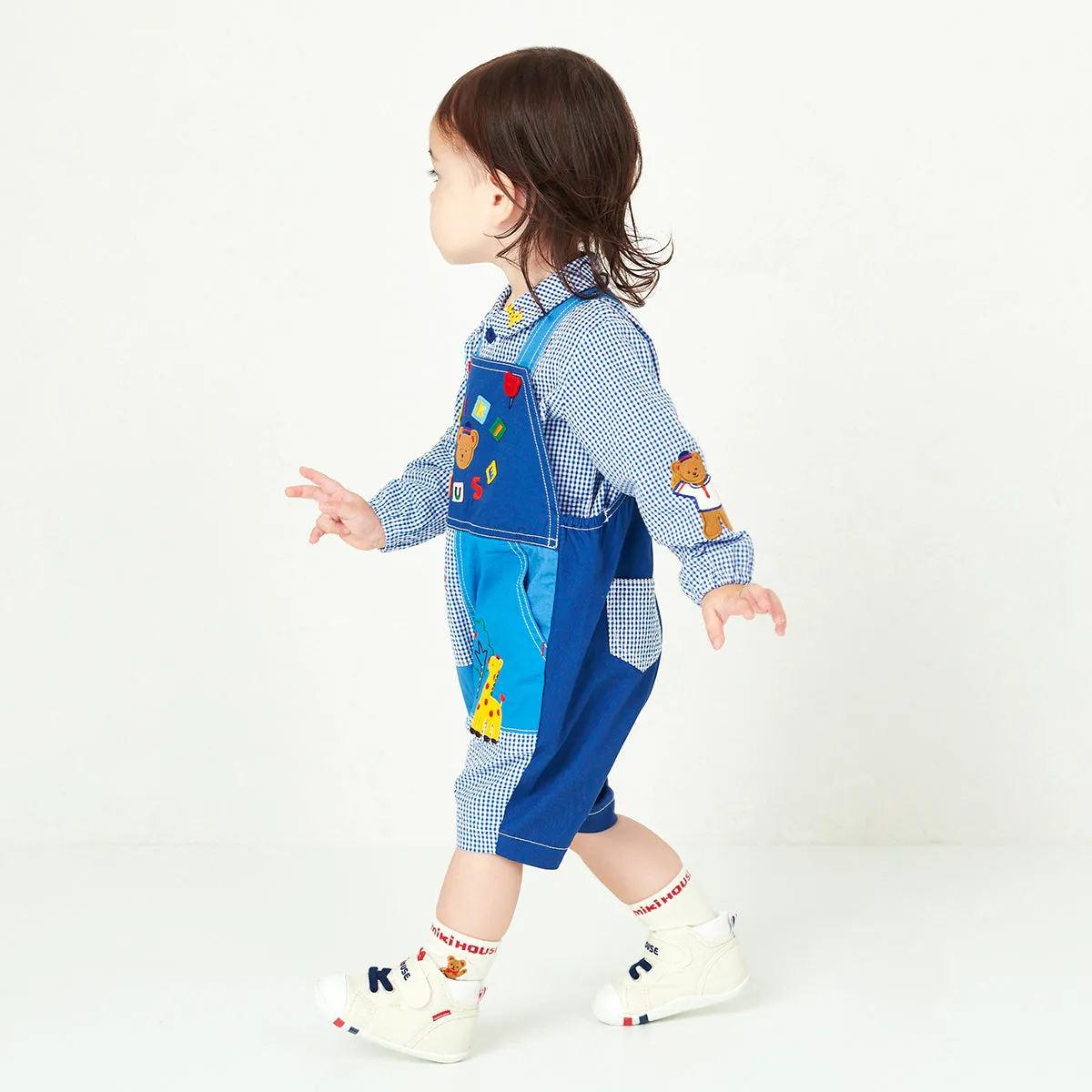 Classic MIKI HOUSE Bear Gingham Blouse