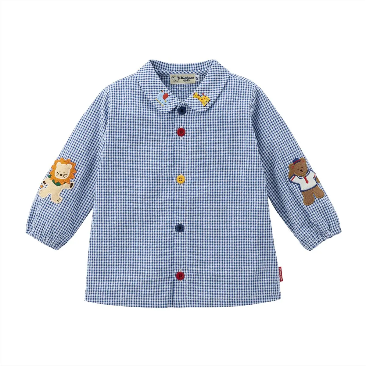 Classic MIKI HOUSE Bear Gingham Blouse