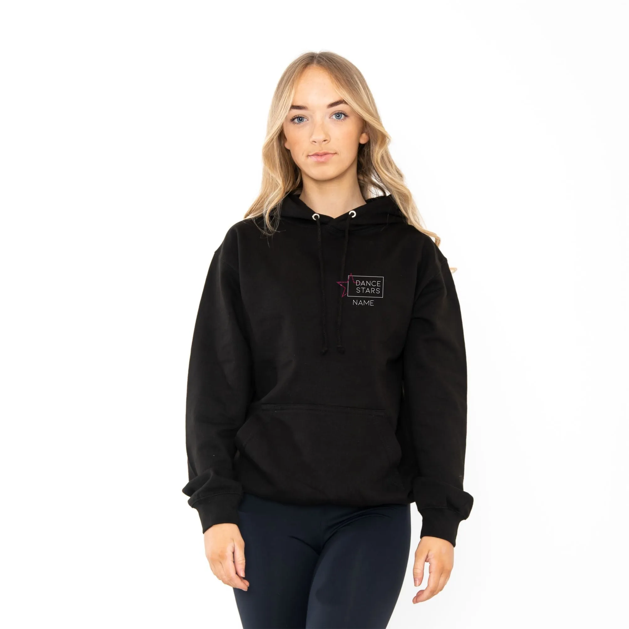 Dance Stars Pink Glitter Adult Hoodie
