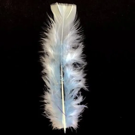 Flat Top Marabou Feather Pack 10 grams - Light Blue