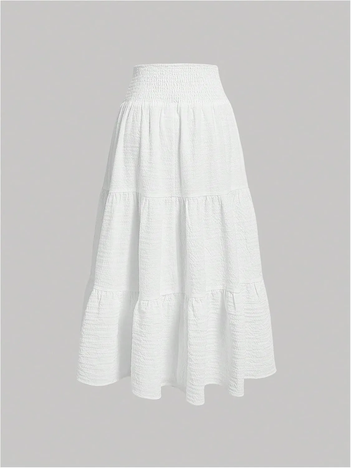 Floerns Girl's Floral Print Summer Layered Frill Trim Boho Long Skirt