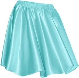 Indian Trendy Women's Basic Versatile Satin Flared Casual Mini Skater Skirt