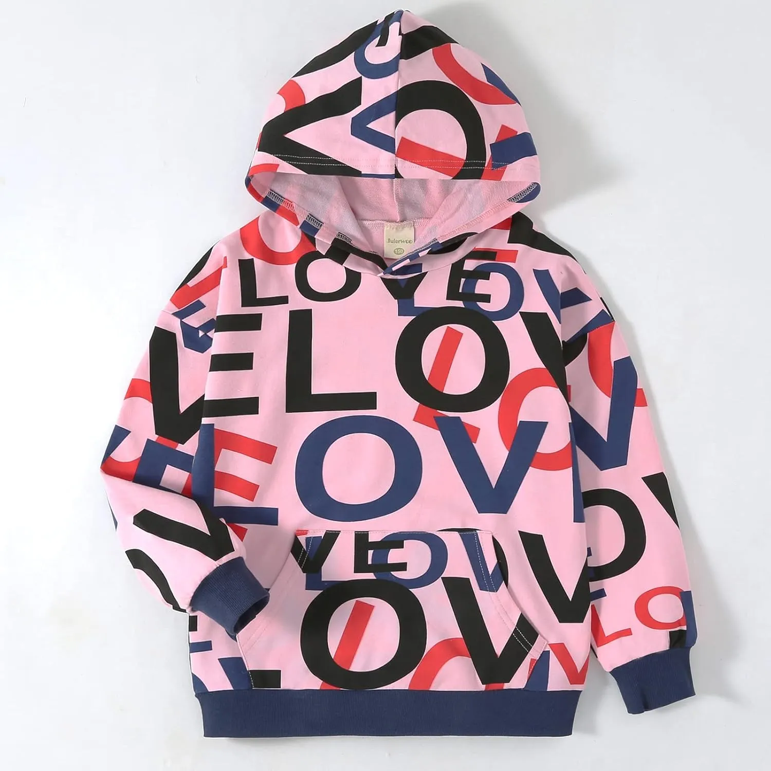 Julerwoo Girl's Rainbow & Unicorn Cotton Hoodie Tie dye Printed Sweatshirt Pullover Tops for Toddlers Girls