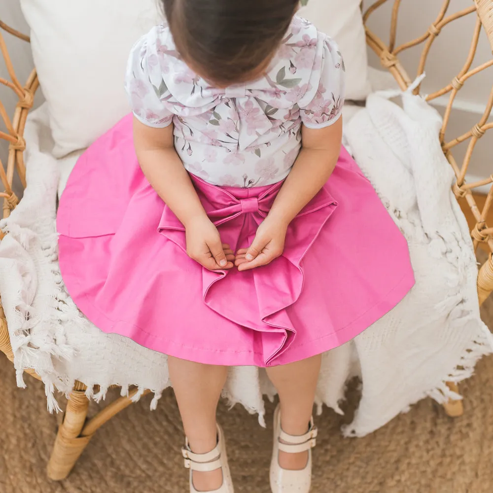 K Coulst Designs Floral Bow Collar Blouse
