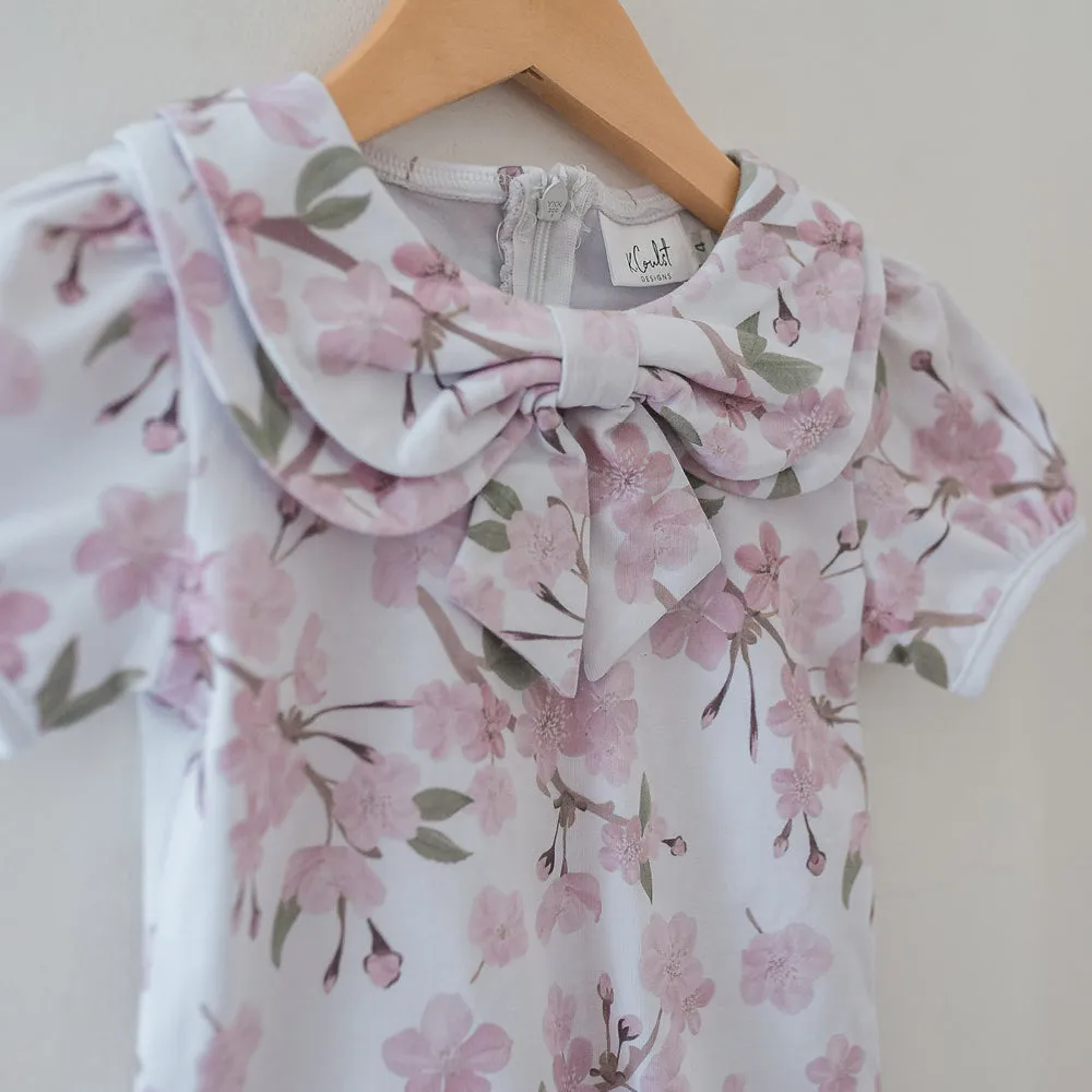 K Coulst Designs Floral Bow Collar Blouse