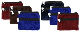 Kuber Industries Velvet 6 Pieces Women Cloth Handy Purse/Coin Pouch/batwa/Wallet With Two Zipper (Multi) -CTLTC039154