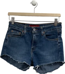levis Blue Low Stretch Denim Shorts UK S