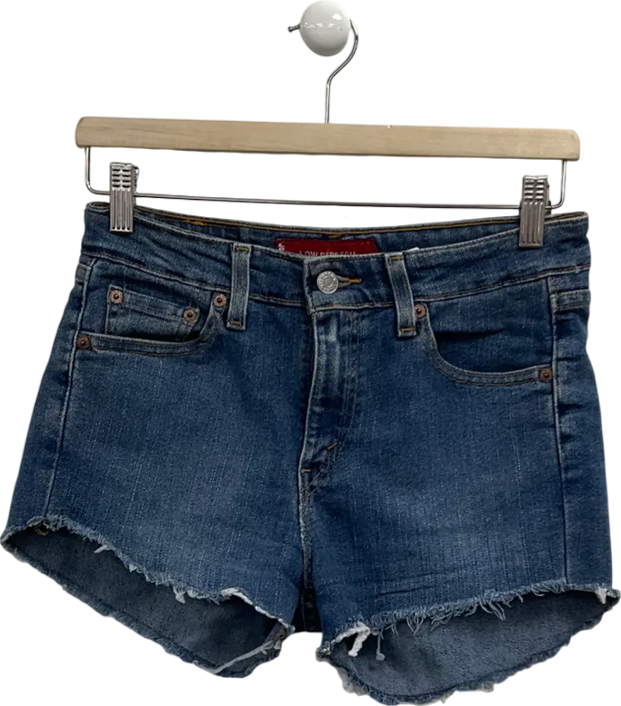 levis Blue Low Stretch Denim Shorts UK S