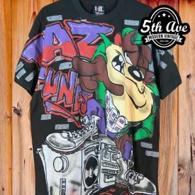 Looney Tunes Taz-Mania Taz Tunes - AOP all over print New Vintage Animation T shirt
