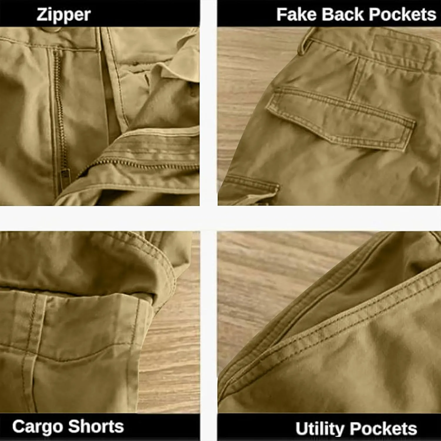 Mens Summer Cargo Shorts Lightweight Relaxed Fit Work Cargo Shorts, Short Pants for Golf Fishing Hiking Athletic
