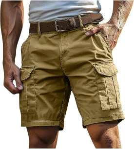 Mens Summer Cargo Shorts Lightweight Relaxed Fit Work Cargo Shorts, Short Pants for Golf Fishing Hiking Athletic