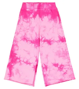 MM6 Maison Margiela Tie-Dye Cotton Sweatpants, Pink