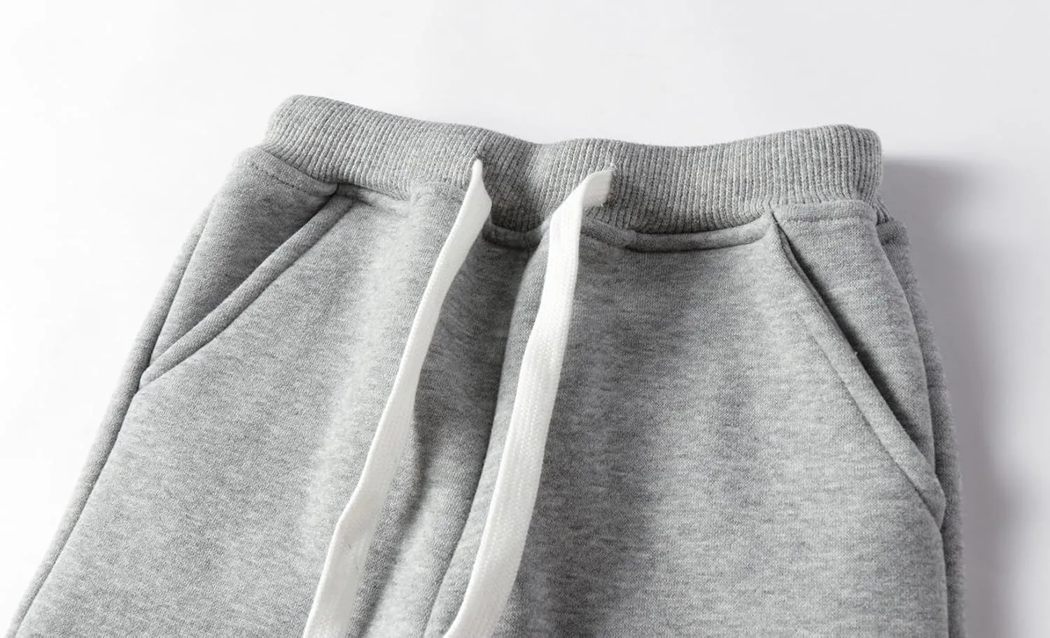 Mud Kingdom Girls Boys Drawstring Sweatpants Solid Colors Elastic Waist Slant Pockets 2-10 Years