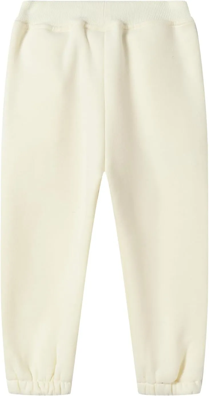 Mud Kingdom Girls Boys Drawstring Sweatpants Solid Colors Elastic Waist Slant Pockets 2-10 Years