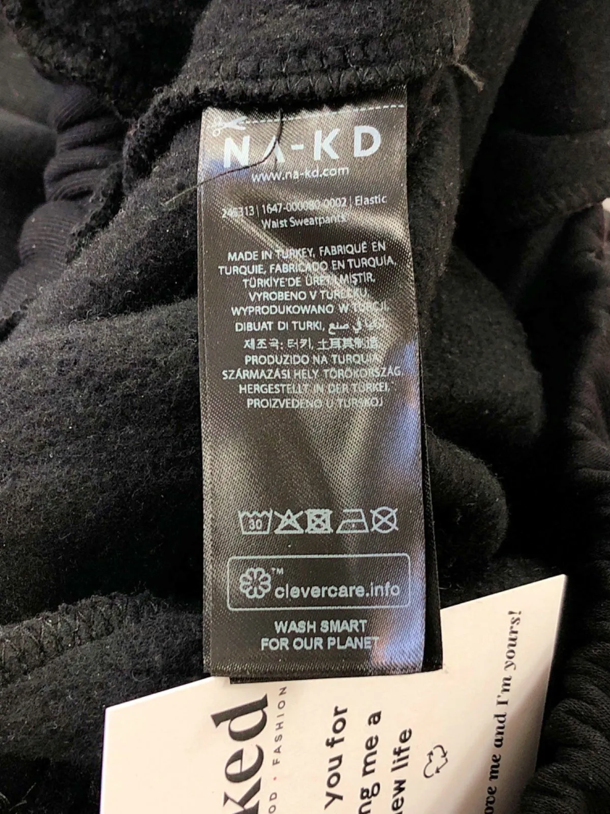 NA-KD Black Hanna Schonberg Sweatpants UK S