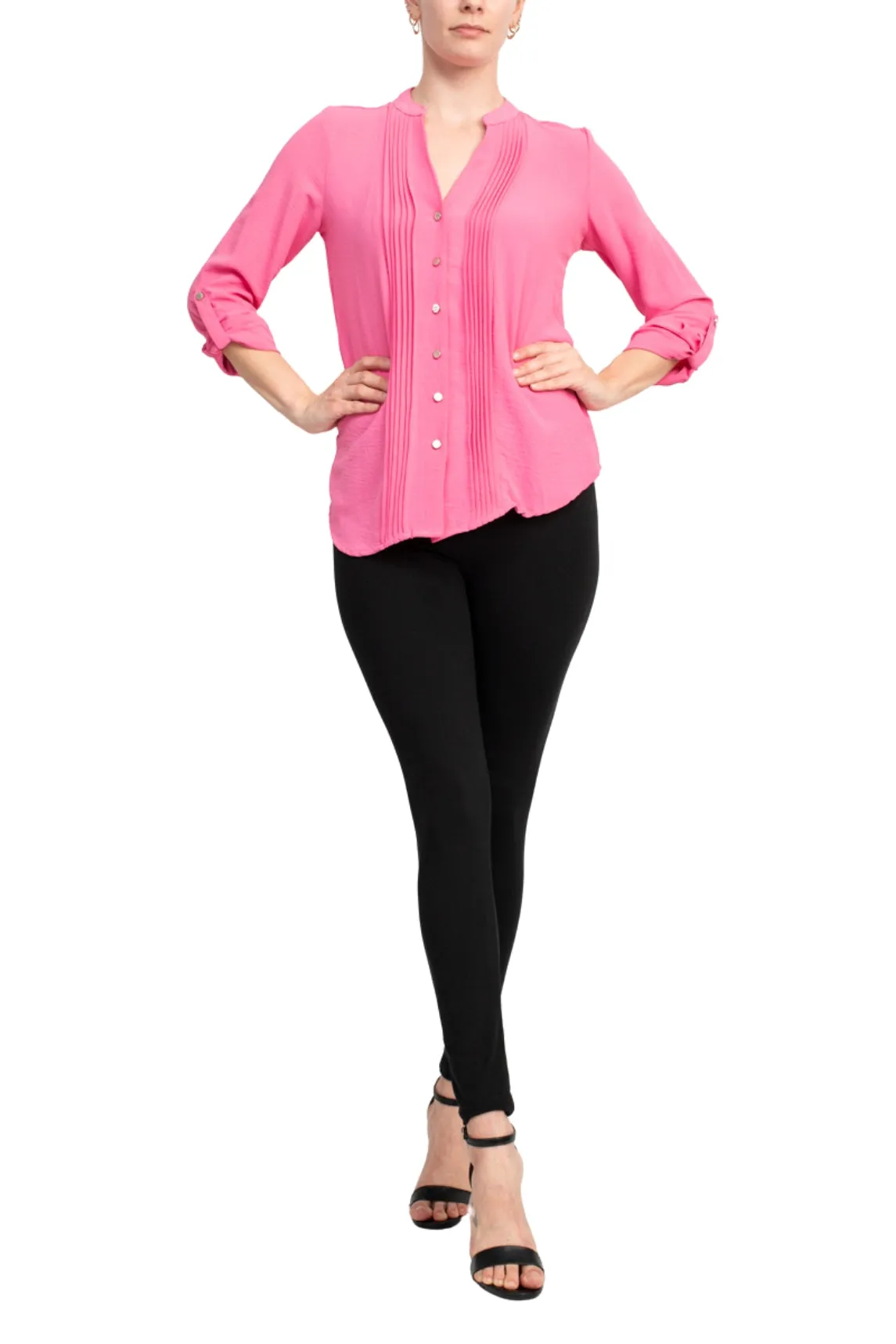 Notations Ruffled Colored Blouse