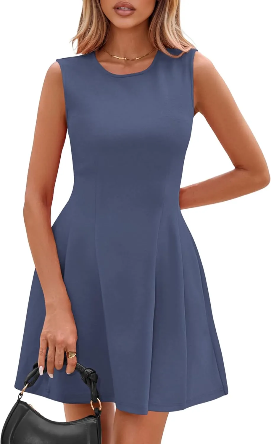 PRETTYGARDEN Women's Short Summer Dress 2025 Elegant Classy A Line Sleeveless Tank Graduation Cocktail Party Mini Dresses