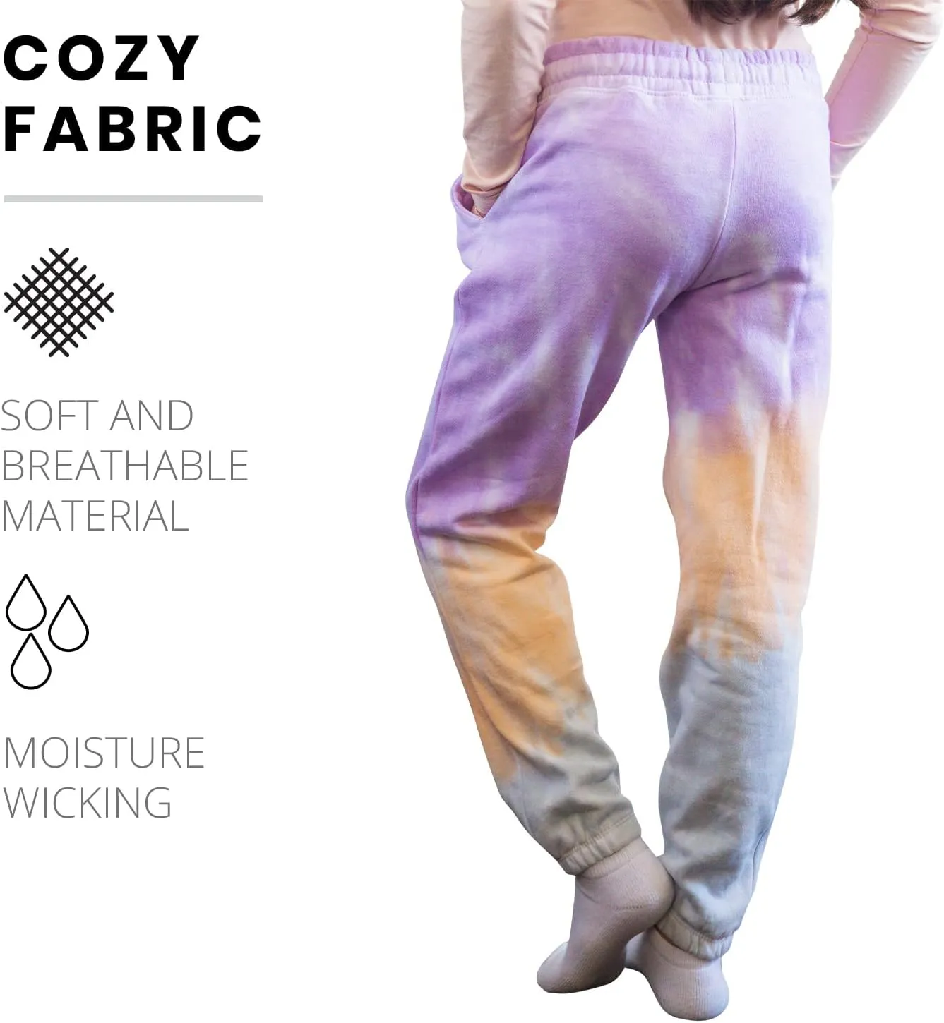 Pure Essence Kids Tie Dye Hoodie and Sweatpants Combo for Kids, Comfortable and Eye-Catching
