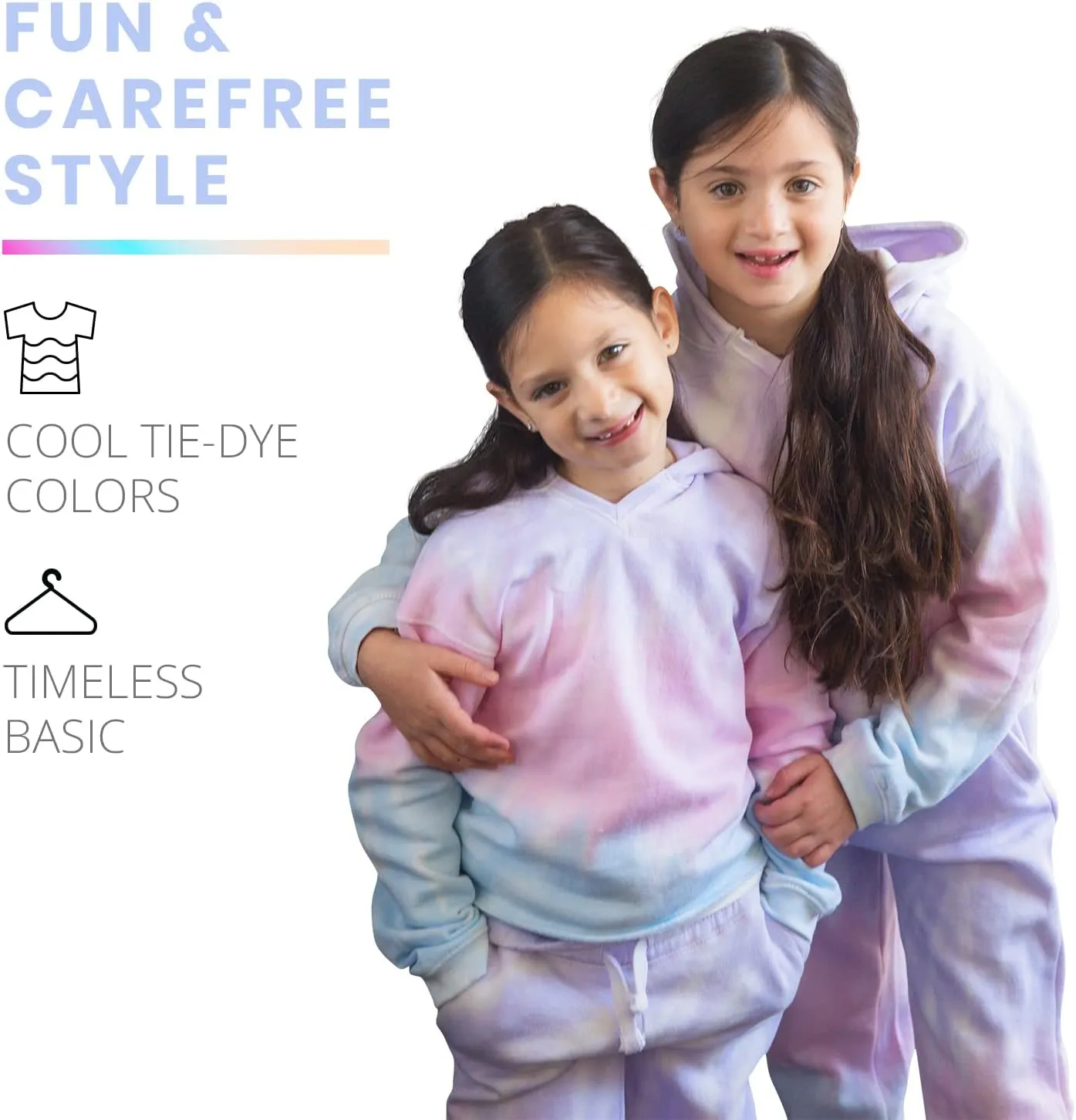 Pure Essence Kids Tie Dye Hoodie and Sweatpants Combo for Kids, Comfortable and Eye-Catching