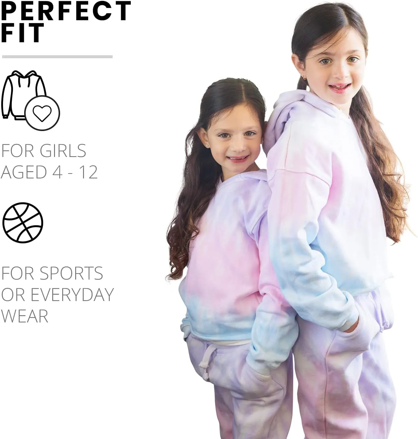 Pure Essence Kids Tie Dye Hoodie and Sweatpants Combo for Kids, Comfortable and Eye-Catching