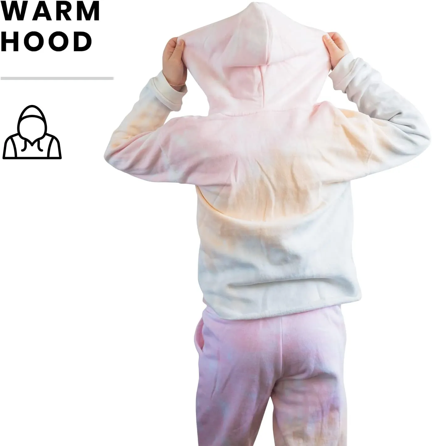 Pure Essence Kids Tie Dye Hoodie and Sweatpants Combo for Kids, Comfortable and Eye-Catching