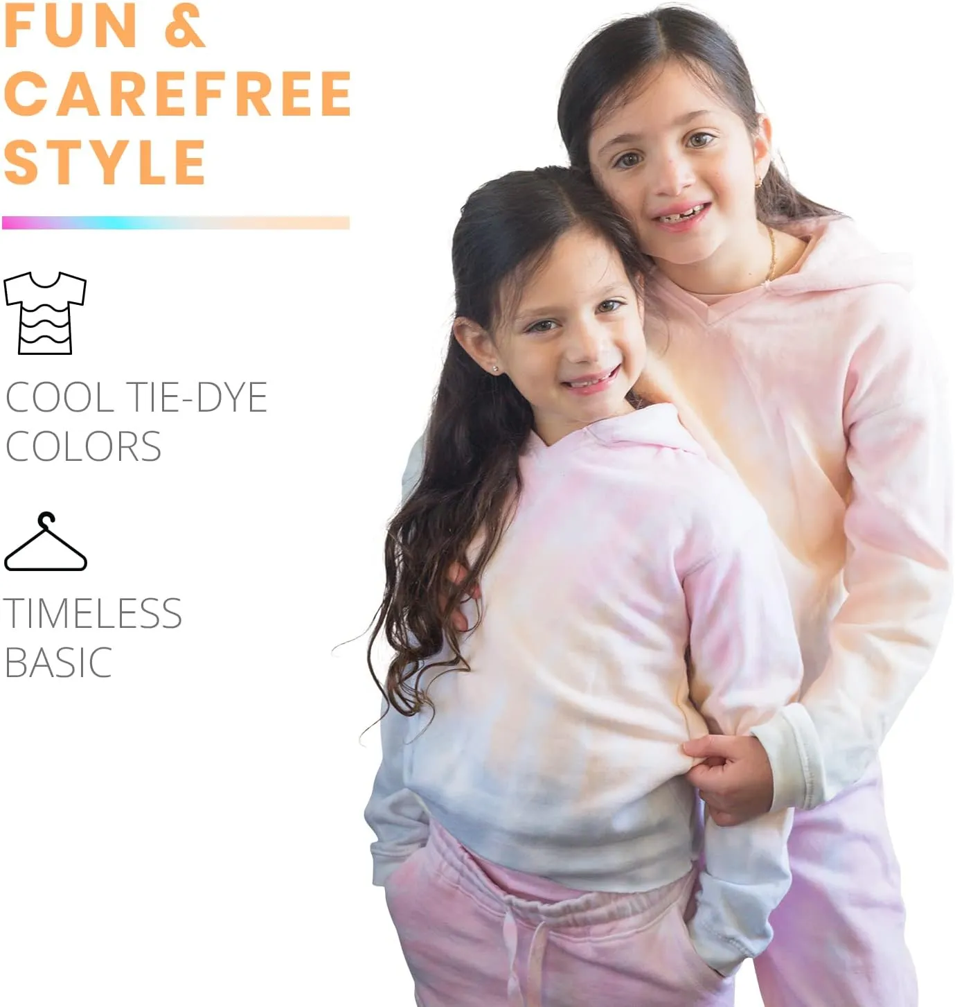 Pure Essence Kids Tie Dye Hoodie and Sweatpants Combo for Kids, Comfortable and Eye-Catching