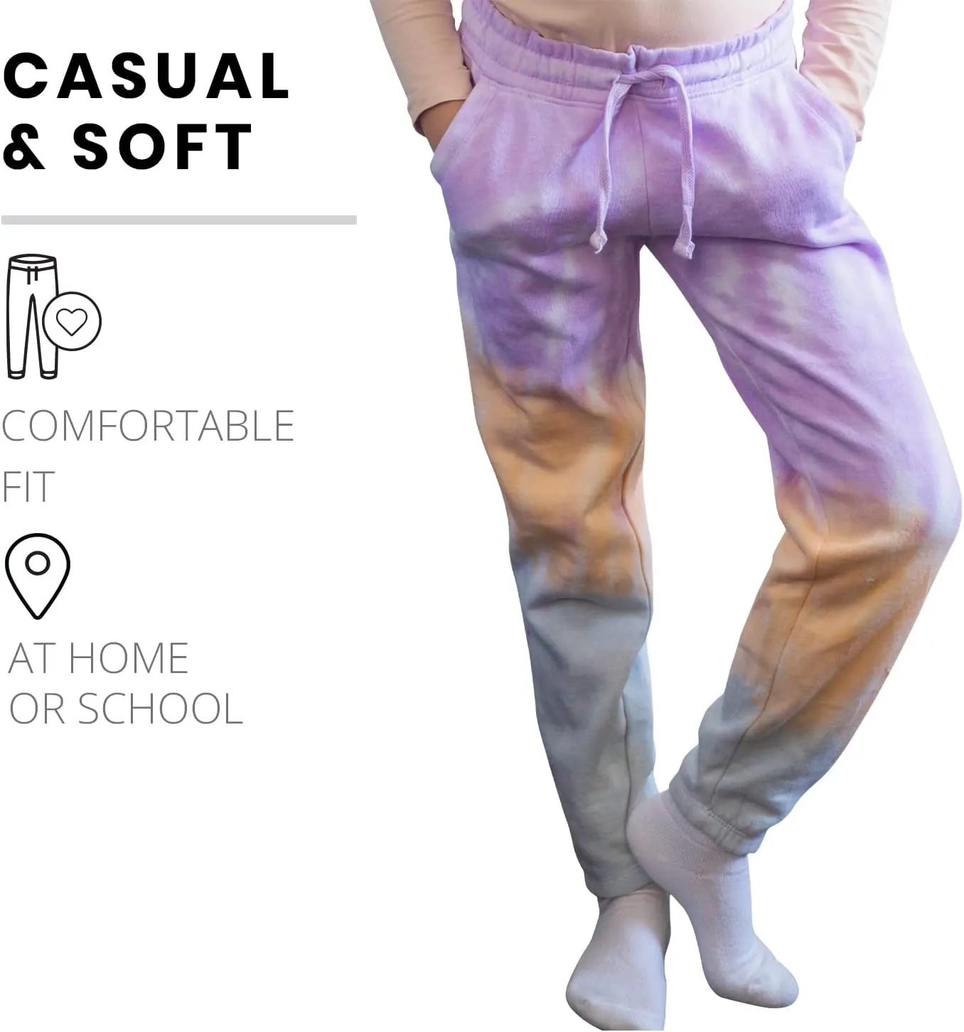 Pure Essence Kids Tie Dye Hoodie and Sweatpants Combo for Kids, Comfortable and Eye-Catching