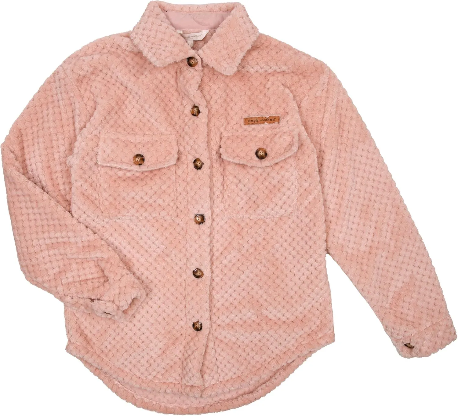 Simply Southern Simply Soft Shacket Sherpa - Light Pink