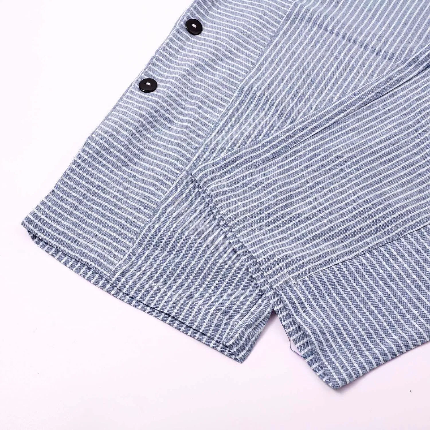Striped Linen Pants for Women 2025 Summer High Waist Elastic Pants Comfy Side Button Trousers with Pockets