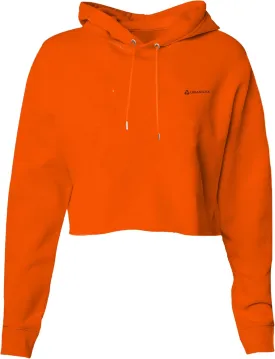 URBAN BUCK Neon Crop Top Hoodie For Women - Lightweight Long Sleeve Cropped Pullover Sweatshirt For Workout & Running