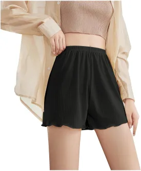 Women Pettipants Loose Half Slip Culotte Shorts Split Skirt for Under Dress Skirts Wide Leg Sleep Shorts